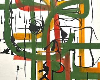 Large Mid Century Abstract Oil Painting