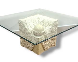Postmodern Tessellated Stone Coffee Table
