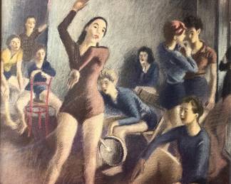 A RAPHAEL SOYER Print, "Modern Tempo"