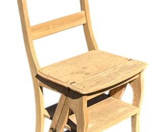 A Convertible Pine Ladder Chair