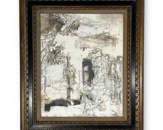 An Abstract Brutalist Oil on Board, K. F. PRYOR