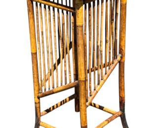 Tall Burnt Bamboo Stand