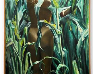 BERNARD WIDEN (1920-2017) Nude Woman in Cornfield
