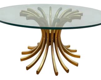 Mid Century Streamline Wheat Sheaf Coffee Table