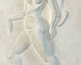 An Abstract Modernist Nude Plaster Relief