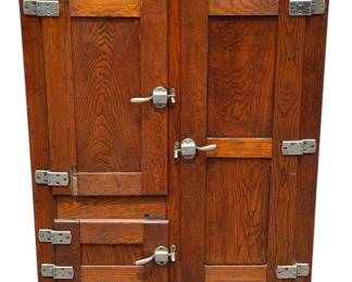 An Antique Oak Ice Box