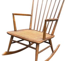 Mid Century Spindle Back Rocking Chair