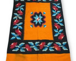 A Large Southwestern Woven Wool Rug
