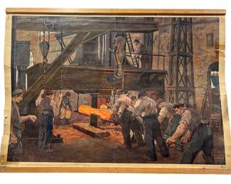 Signed European School Chart, Industrial Factory
