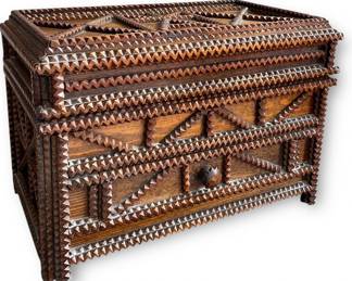 An Early Tramp Art Box