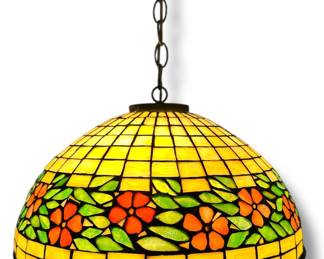 An Arts & Crafts Stained Glass Lamp Shade
