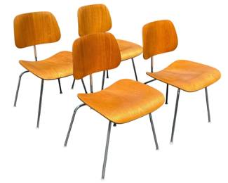 CHARLES & RAY EAMES DCM Chairs, HERMAN MILLER, Set of 4