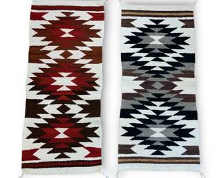 Two Vintage Navajo, Native American Rugs