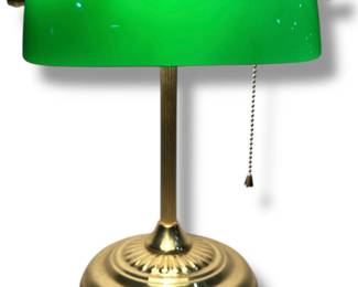 Vintage Emeralite Style Bankers Lamp