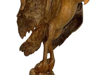 A Folk Art Carved Wood Eagle Sculpture