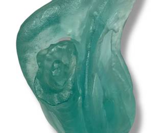 A Large Chiseled Glass Abstract Sculpture, ZDENEK KEPKA