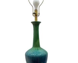A Mid Century Green and Blue Glazed Table Lamp