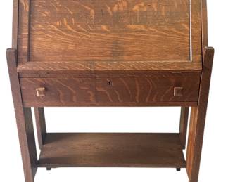 Mission Oak Arts & Crafts Drop Front Desk