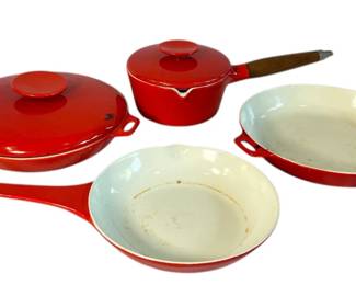Collection of Mid Century Enamelware Cookware