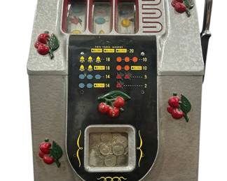 Antique MILLS Black Cherry 25 Cent Slot Machine