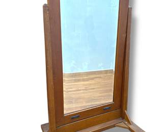 Mission Oak Arts and Crafts Cheval Mirror