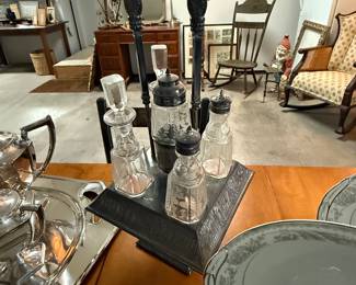 Silverplate cruet set