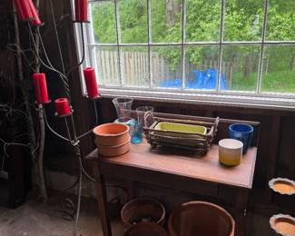 French tall metal candelabra
Planters