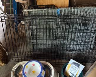 Dog crates
Dog bowls