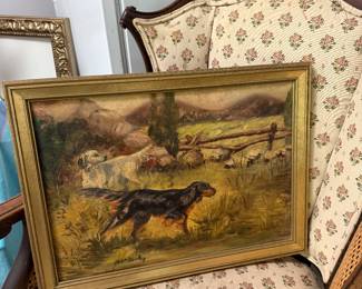 Dog oil painting on canvas by Gert Hanley