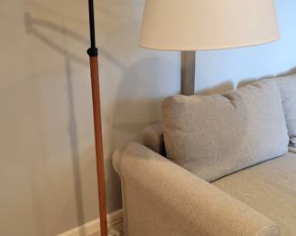 Leather Wrapped Floor Lamp.