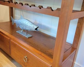A two drawer Buffet with built in Wine Rack.