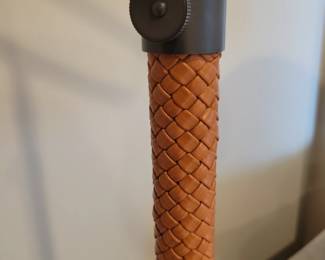 Leather Wrapped Floor Lamp.