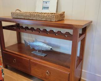 A two drawer Buffet with built in Wine Rack.