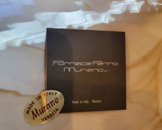 Murano Fornace Ferro Art Glass Sea Shell Bowl.
