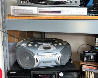 Stereos, Cassette Tapes and CD’s, DvD’s & Vhs movies and players!