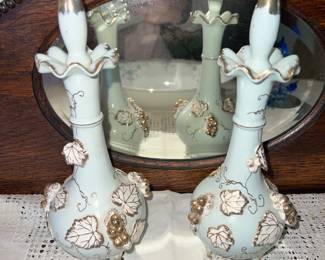 Vintage Japanese Vanity Vase Set
