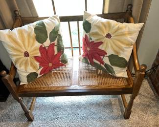 Beautiful cane bench seat