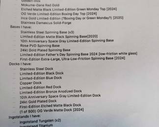 Forever Spin List of Collection
