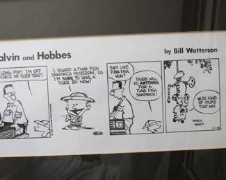 Calvin and Hobbles The 1st strip - Nov 18th, 1985 - Comic Art Print