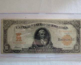 1907 $10 Gold Certificate Note