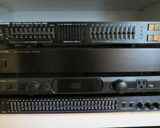 various components such as amplifiers, equalizer