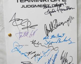 Terminator 2 Judgement Day Movie Script Autographed