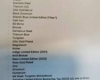 Forever Spin List of Collection