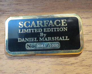 Daniel Marshall "Scarface" Official Al Pacino Universal Studio Humidor Limited Edition 83/1000 100 Cigar Capacity | Spanish Cedar Lift Tray with Dividers