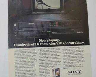 1984 SONY BETAMAX Beta Hi-Fi Cassette Player Magazine Ad