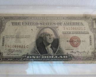 1935A $1 Silver Certificate – With "HAWAII" overprint