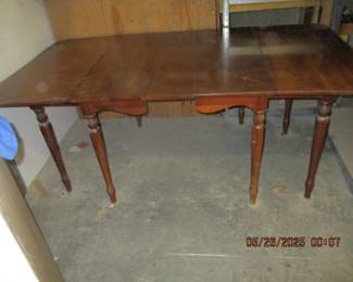 6 leg drop leaf table