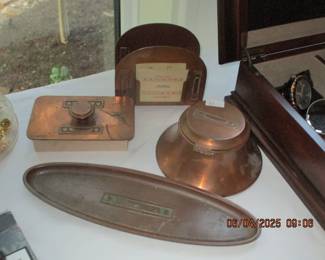 Antique Copper office desk set (total 6 pieces)