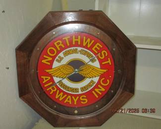 Vintage clock from Northwest Airways