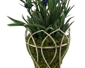 Decorative Planter With Faux Flowers